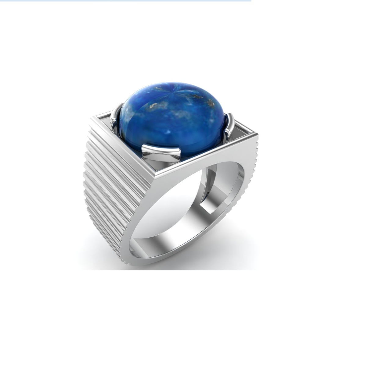 Bague lapis lazuli argent Murcia chevaliere